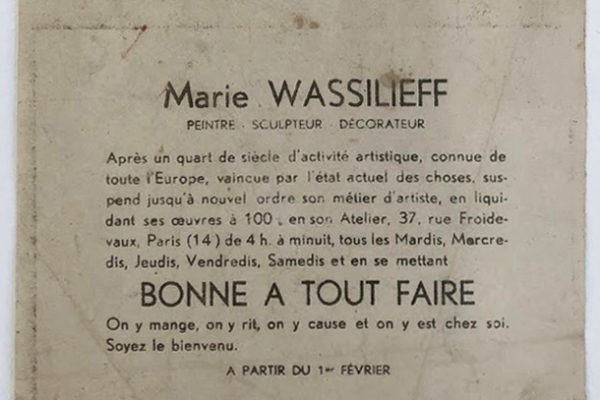 Nous sommes tout·es des Marie Vassilieff #bonneatoutfaire