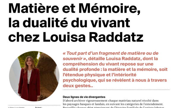 Bourse EKPHRASIS :  découvrez le texte de François Salmeron sur le travail de Louisa Raddatz.