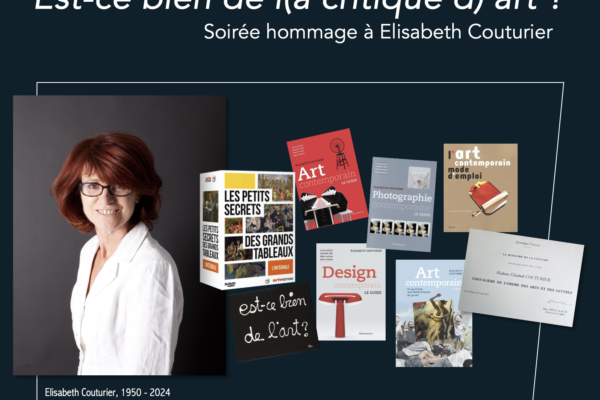 Soirée hommage à Élisabeth Couturier / Beaux-Arts de Paris mercredi 11 déc 18h30