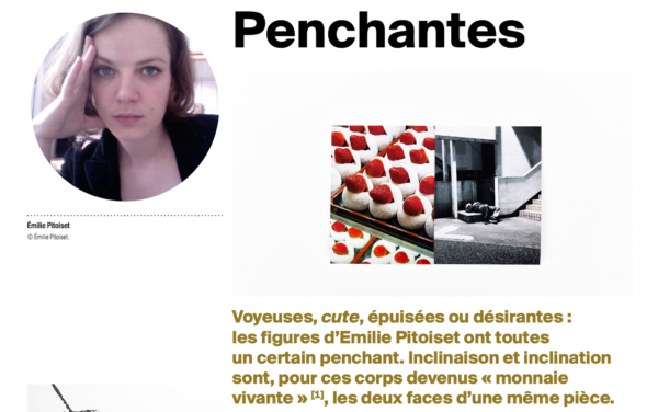 Bourse EKPHRASIS :  découvrez le texte d’Elsa Vettier sur le travail d’Émilie Pitoiset