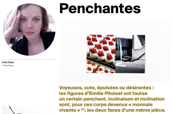 Bourse EKPHRASIS :  découvrez le texte d’Elsa Vettier sur le travail d’Émilie Pitoiset