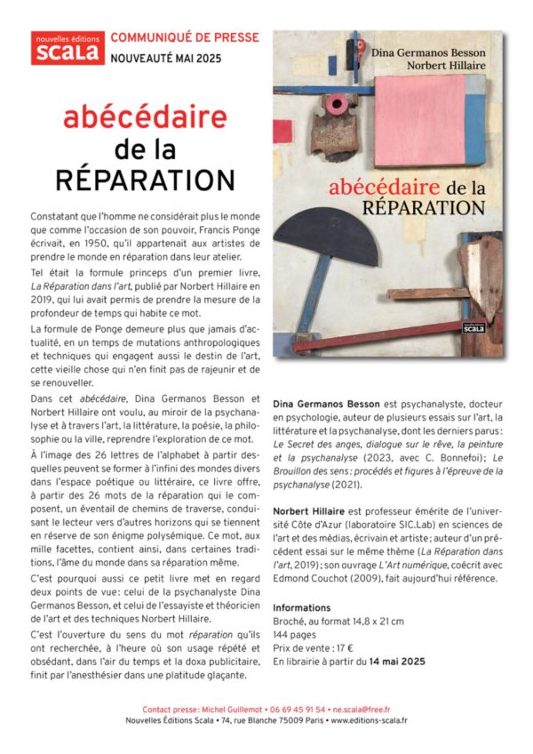 abécédaire de la réparation, aux éditions scala, 2025