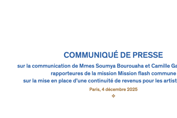 communiqué de presse du CIPAC relatif aux propositions de loi concernant la continuité de revenus des artistes-auteur·ices