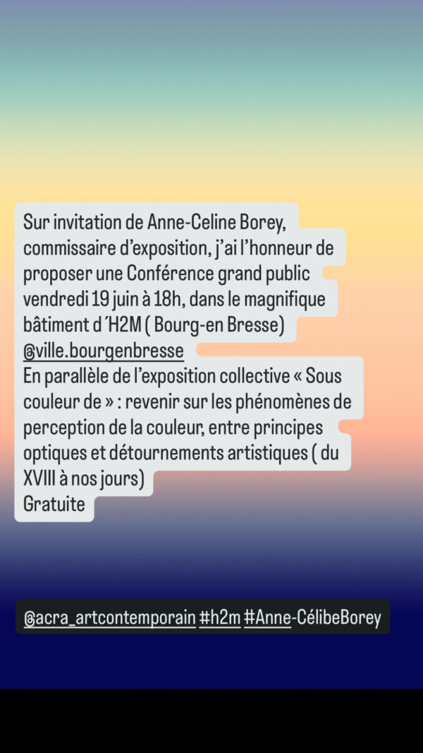 conférence « Art de la couleur : perception et représentations »