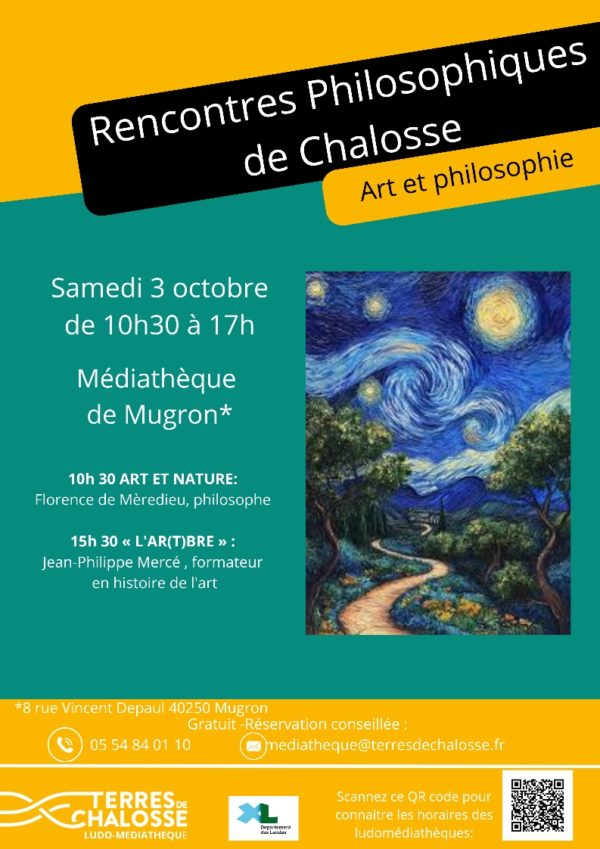 ART ET NATURE (rencontres philosophiques de Chalosse) Médiathèque de Mugron